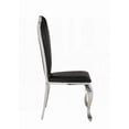 thumbnail image 5 of Black Tufted Side Dining Chairs - 2-Pack with Stainless-Steel Frame, 5 of 6
