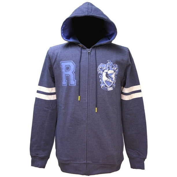 Harry Potter Harry Potter Men's Ravenclaw Varsity Blue Zip Up Hoodie