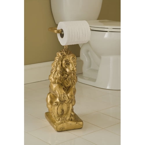Hickory Manor House Lion Free Standing Toilet Paper Holder Walmart Com Walmart Com