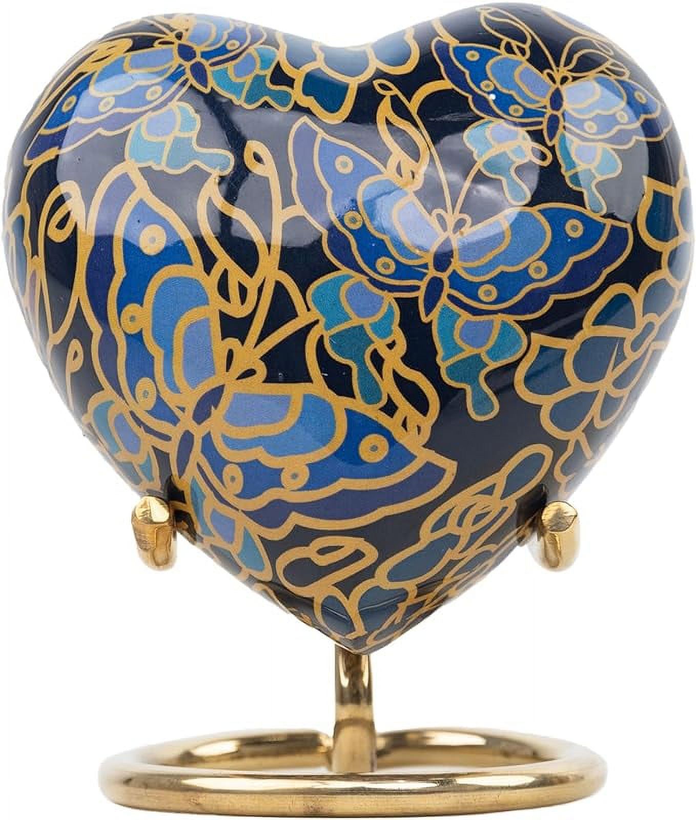 Butterfly Cremation Urn Small Keepsake Heart Urns for Human Ashes with Stand | Mini Small Case for Human Remains Ashes Decorative Urns for Mom, Dad, Men, Infant, Child with Box & Bag from STONLIF