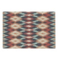 thumbnail image 1 of Ikat Cutting Board, Oriental Double Batik Tie-Dye Weaving Style Graphic Ikat Forms Cultural Artisan, Decorative Tempered Glass Cutting and Serving Board, Large Size, Red Orange Teal, by Ambesonne, 1 of 1