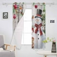 thumbnail image 3 of Hokiten Christmas Snowman Blackout Curtains | Light Blocking Print Window Curtains, Snowflake Elk Balls Xmas Thermal Insulated Window Drapes for Living Room Kitchen Cafe (2 Panels, 84"W x 45"L), 3 of 7