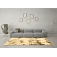thumbnail image 3 of Ahgly Company Indoor Round Abstract Brown Modern Area Rugs, 6' Round, 3 of 4