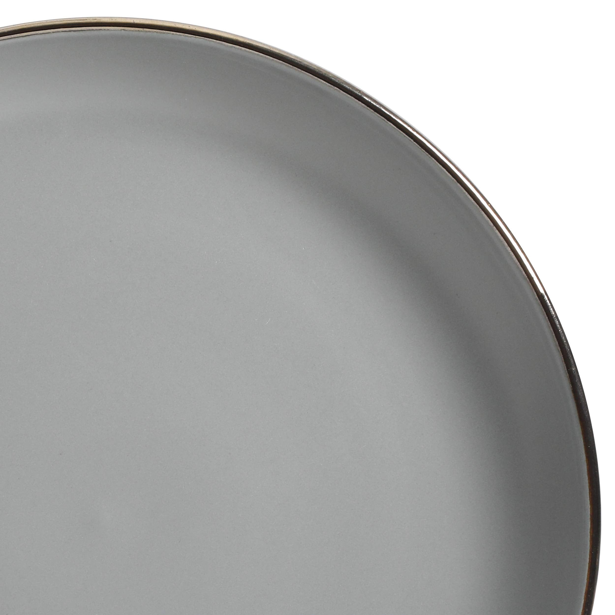 12-Piece Stoneware Dinnerware Set for 4, Cream Round Plates and Bowls, Modern Matte Finish, Microwave and Dishwasher Safe