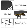 thumbnail image 2 of Ktaxon 3-Piece Modern Kitchen Dining Table Set for 2, Dining Room Round Table and Chair Set with Wine Rack, Black, 2 of 3