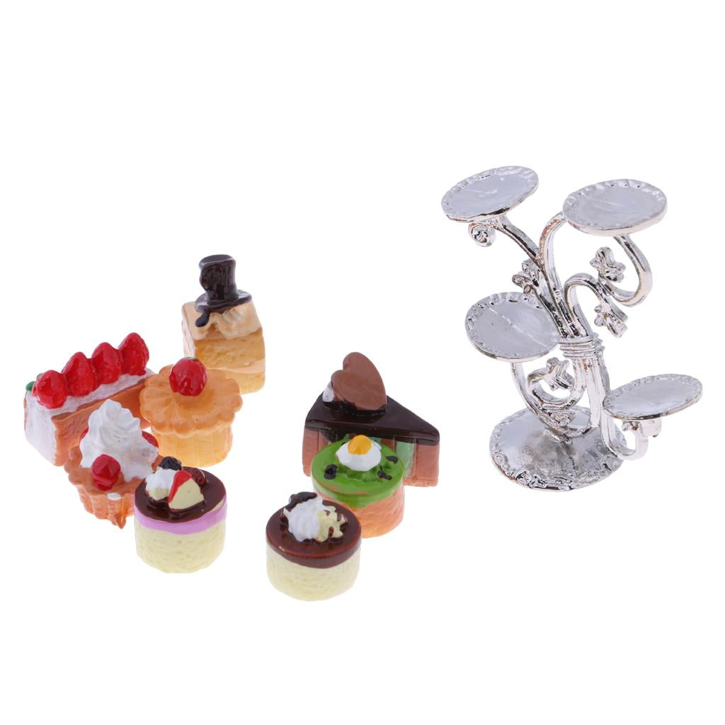 5er Pack Mini Kunststoff Eiswürfel Dollhouse Miniaturen Kaltes Getränk Bar 
