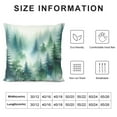 thumbnail image 5 of Creowell Pine Tree Throw Pillow Covers Watercolor Blue Green Square Rustic Style Natural Forest Fog Print Decorative Pillowcase Spring Summer Cushion Cover for Home Sofa Bed Outdoor，Multi-Size, 5 of 5