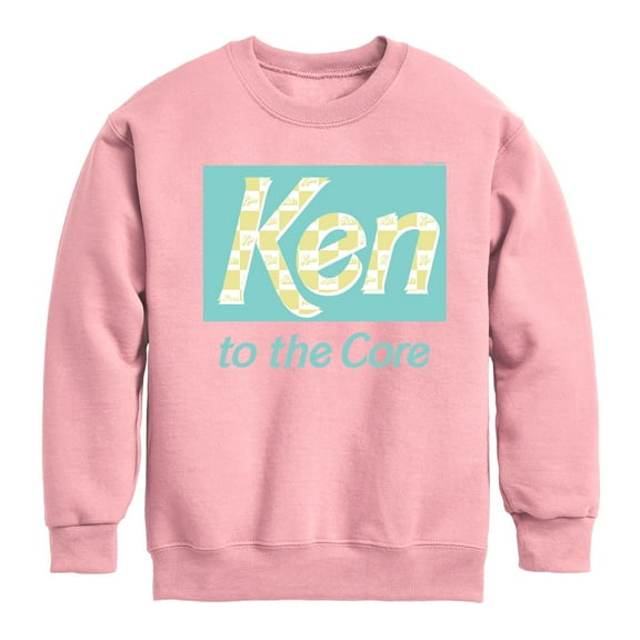 Barbie - Ken to the Core - Checked Style - Toddler & Youth Crewneck Fleece Sweatshirt