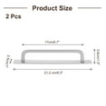 thumbnail image 2 of Uxcell 2 Pcs Aluminium Alloy Adhesive Cabinet Handle 8.3" Drawer Handles Pulls for Closet Door Silver Tone, 2 of 5