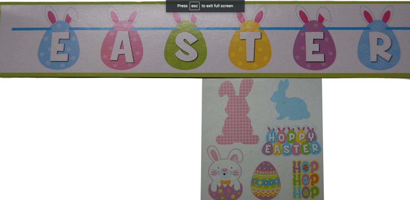 Easter Decorations "Hoppy Easter" Cut Outs And Banner (7 Pieces Total