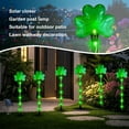 thumbnail image 3 of Rirool 6 Pack Solar Shamrock Lights Outdoor, St. Patrick’s Day Decorations with 8 Lighting Modes, IP65 Waterproof Garden Stake Lights for Yard Pathway Lawn Party (Green), 3 of 8