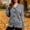 Gray, variant on Women's V-sleeve Solid Color Long Sleeved Breasted Knitted Sweater Cardigan