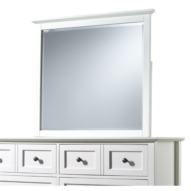 Modus Miroir en Verre Biseauté en Blanc