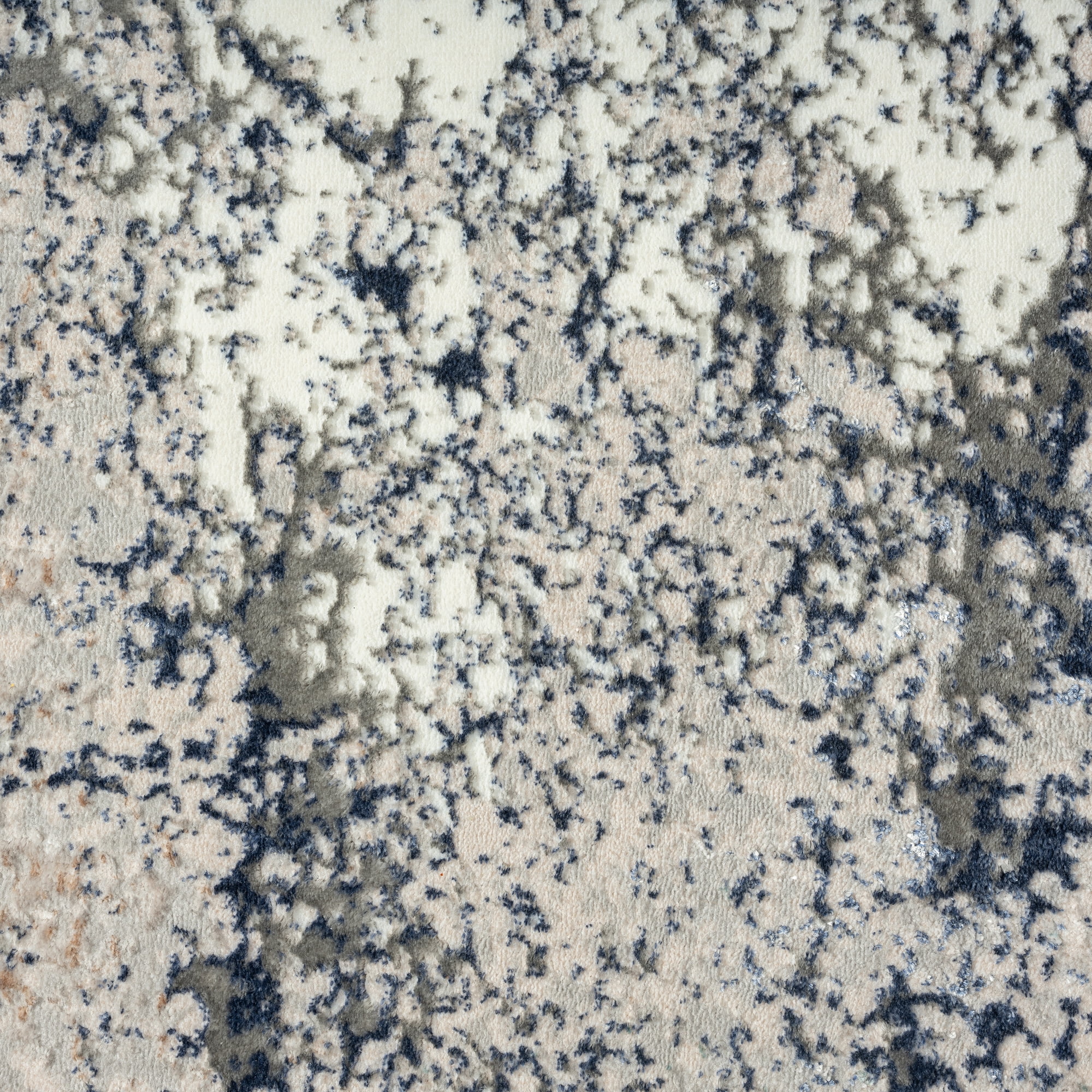 Harlow Hill Bethany 2'6" x 8' Grey/Teal Abstract Durable Indoor Runner Rug