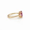 thumbnail image 4 of Natural Ruby Ring, Solid 18K Gold, Real Baguette Diamond Ring, September Birthstone, Minimalist Ring, Statement Ring, Women's Gift, 4 of 4