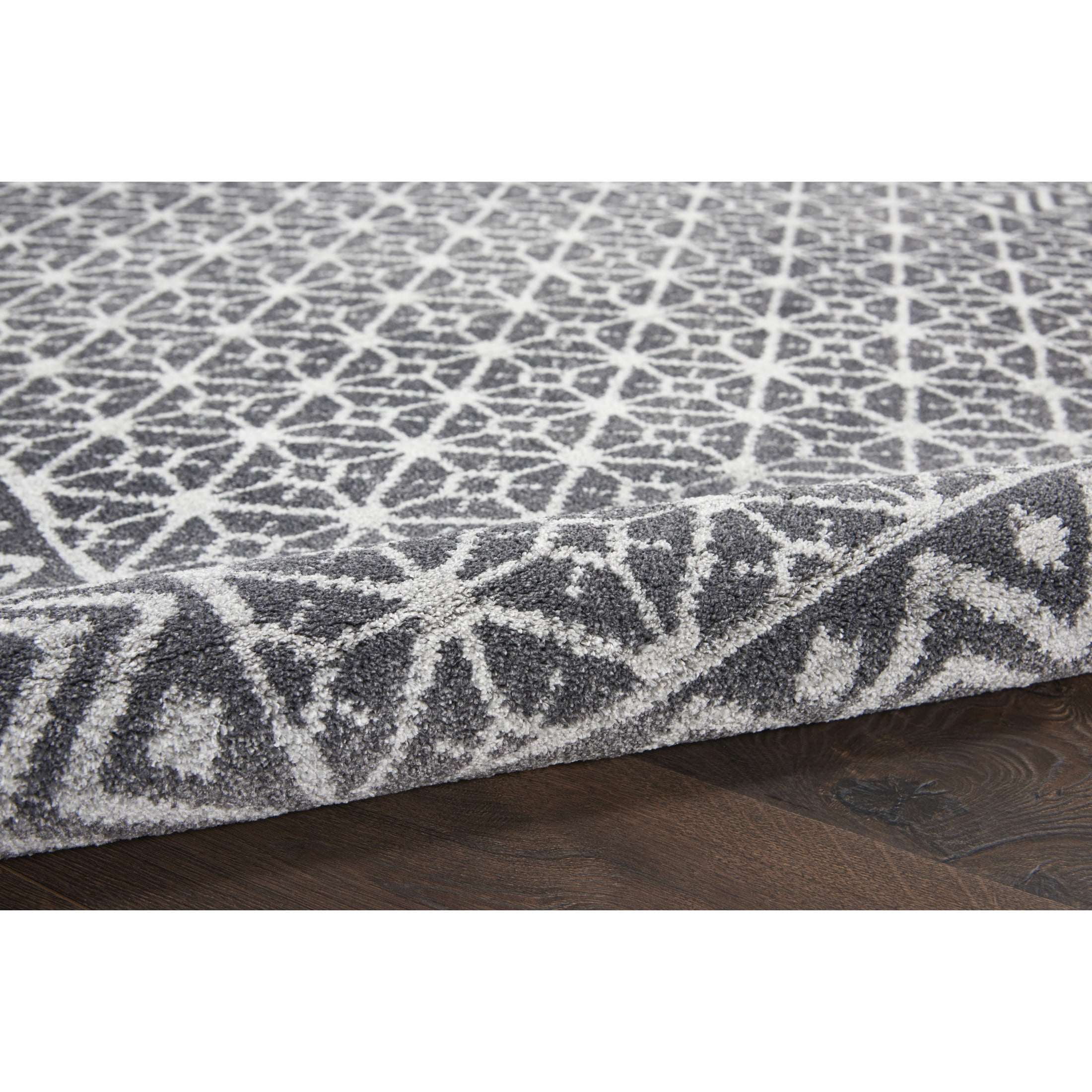 Nourison Palermo 5'3" x 7'3" Charcoal Silver Bohemian Indoor Rug