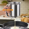 Huloretions Pancake Batter Dispenser Handheld Stainless Steel Funnel