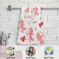 thumbnail image 5 of Dreamtimes Valentine Day Cute Pink Cupid Hearts Hand Towels 2 PCS, Kitchen Towel Ultra Soft and Highly Absorbent,Decorative Fingertip Face Towel for Bathroom Hotel, 28.3"x 14.4", 5 of 6
