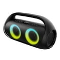 thumbnail image 1 of onn. Bluetooth Portable FM Boombox with Multicolour LED Lighting, 1 of 8