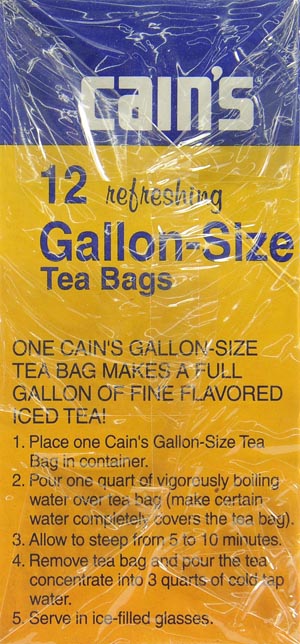 cain's gallon tea bags