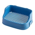 thumbnail image 1 of Caja de arena para conejos Mascotas Inodoros Jaula Inodoro con cierre a presión Fácil de limpiar Pet Pan Orinal Bandeja de entrenamiento para Galesaur Azul Salvador Inodoro con bandeja de arena, 1 of 10