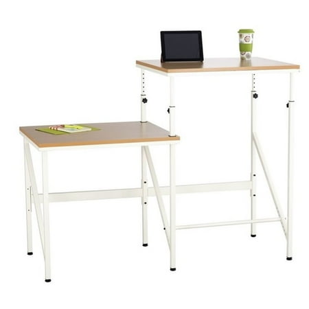 Safco Elevate Active 2 Tier Standing Desk In Beech Walmart Canada