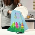 thumbnail image 3 of Happy Easter Kitchen Dish Towels Set of 6 Absorbent Hand Towels, Lint-Free 18"x28" Eggs Flowers Fast Drying Hanging Dishcloths for Cooking Baking Home Clean, 3 of 7