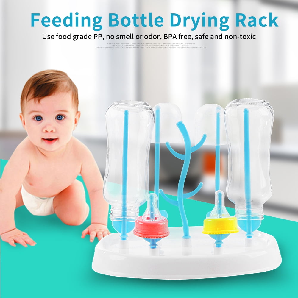Baby Bottle Drying Milk FeedingRack Bottle Cup Holder Infant Dishes Dryer Stand 