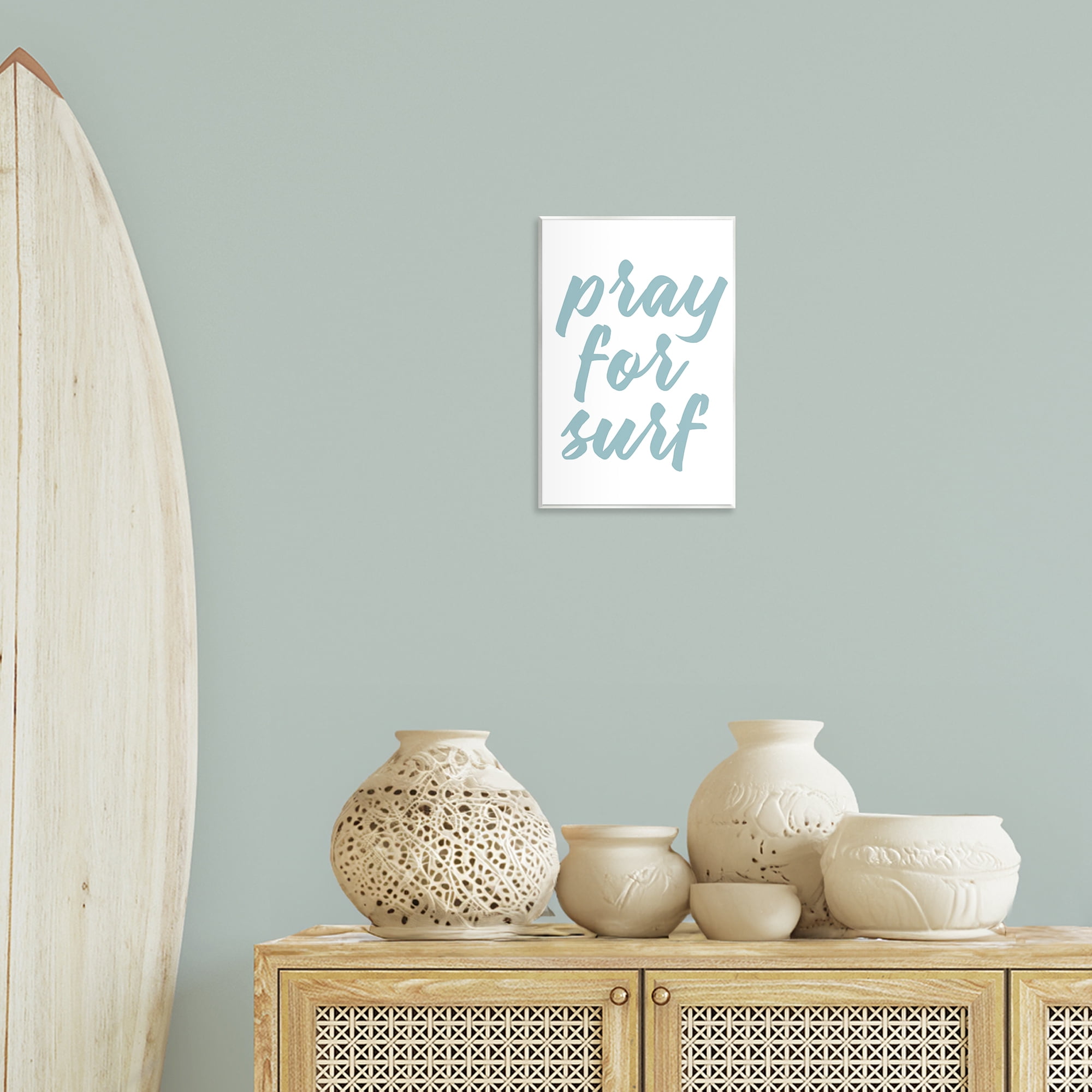 Stupell Industries Pray For Surf Typography Painting Unframed Art Print Wall Art, 10 x 15