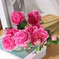 thumbnail image 3 of OIUR Simulated Flower Silk Peony Realistic Fake Flowers Artificial Flower Stems Decorative Silk Branches DIY Arrangements, 3 of 7