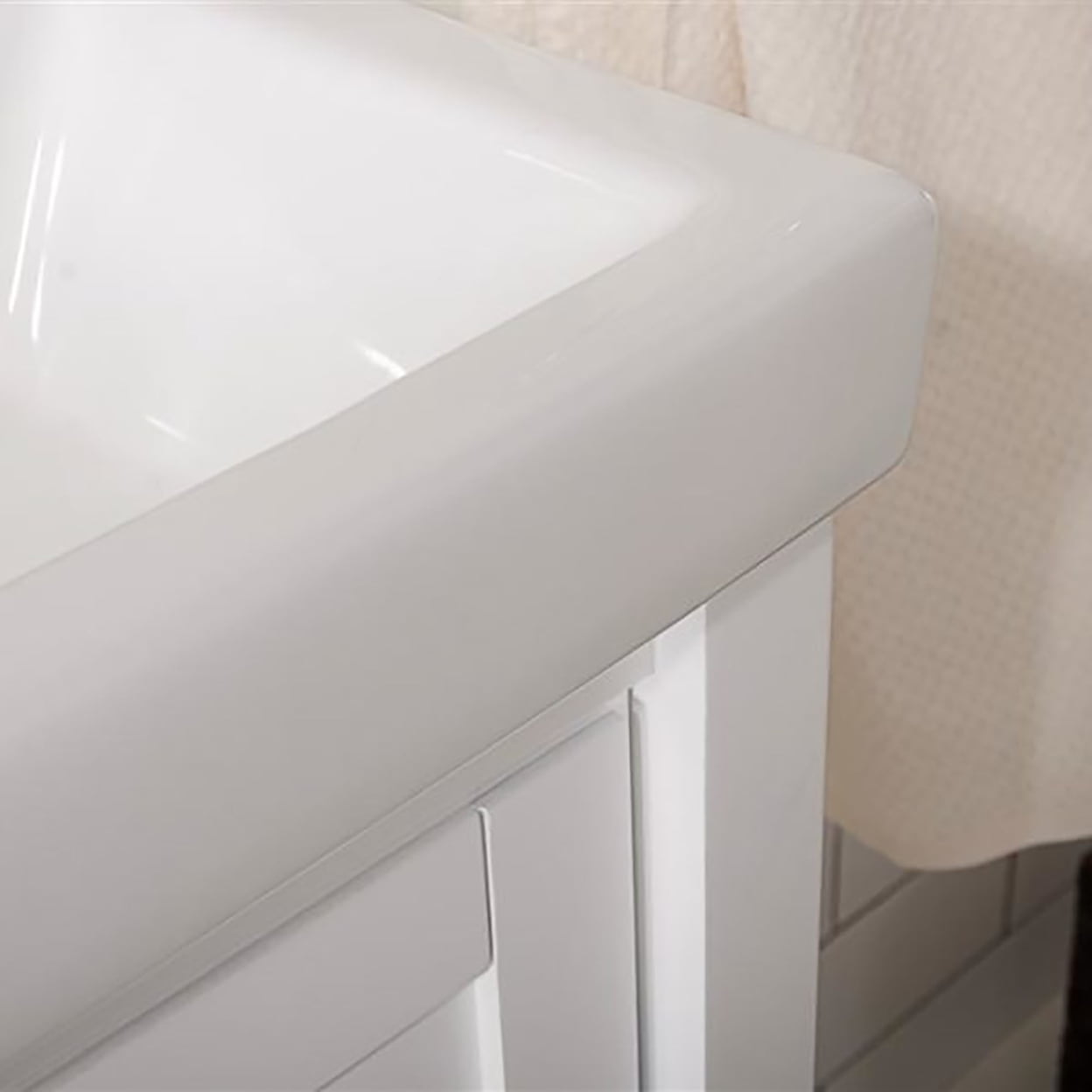 Indoor Home Decorative Bathroom, Washroom, Kitchen 18" White Sink Vanity