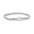 thumbnail image 1 of DEVATA Sterling Silver 925 with Byzantine 5mm Polished Finish Oval Chain Bracelet BYK5835A (SIZE S/7.0"), 1 of 7
