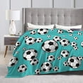 thumbnail image 4 of Soccer Blanket Super Soft Cozy Flannel Throw Blankets Gifts for Sport Fans Kids Boys Girls Adults Soccer Decor 50"X40", 4 of 6