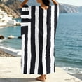 thumbnail image 3 of Dvprdro Womens Boho V Neck Color Blocked 3/4 Sleeve Side Slit Loose A Line Maxi Dress Casual Beach, 3 of 8