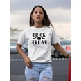 thumbnail image 2 of Trick Or Treat Halloween Quote. T-Shirt Women -Image by Shutterstock, Female Small, 2 of 4