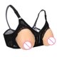 thumbnail image 5 of Pechos de silicona artificiales con correa para el hombro, color negro, para travestis, 800 g, 5 of 14