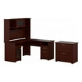 thumbnail image 1 of Bush Furniture Cabot Collection Bureau en L avec Huche et Classeur Latéral en Cerisier Récolte, 1 of 7