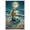 Unframe-style, variant on Enchanting Blonde Mermaid Canvas Wall Art, Fantasy Ocean Beach Decor with Full Moon, Seascape Poster for Living Room Bedroom Home Decoration
