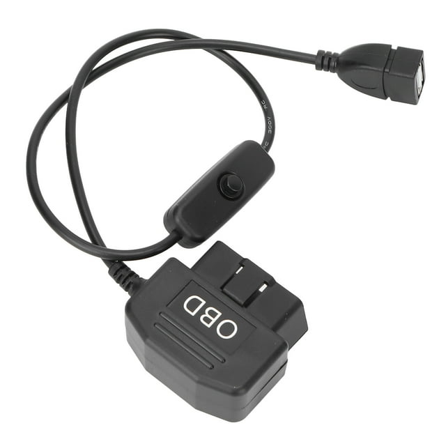 Cable adaptador OBD de carga de alimentación USB con enchufe macho OBD2 de 16 pines, cargador de conector Universal de 18,9 pulgadas
