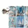 thumbnail image 5 of Living Room Curtains 72 Inches length, Nautical Lighthouse Window Treatment Curtain Drapes, Ocean Starfish Anchor Sailboat Shell Light Filtering Drapes for Bedroom Laundry Room, 52"x72", 2 Panels, 5 of 7