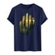 thumbnail image 4 of Camisa Casual de Cuello de la Tripulación de la Impresión de la Selva de Manga Corta Top Ligero de Poliéster para los Hombres, Camiseta de Manga Corta para el Uso Diario de Primavera Verano, 4 of 9
