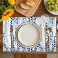 thumbnail image 4 of Blue Weeping Eucalyptus Placemats Set of 12, Spring Summer Farmhouse Leaves Placemats for Dining Table, Place Mats for Kitchen Tabletop, Waterproof Wipeable Dining Table Mats Set, 4 of 9