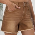 thumbnail image 4 of Summer Denim Hot Shorts Women High Waist Loose Comfy Pants Summer Casual Fashion Daily Jeans with Pockets, 4 of 5