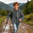 Kids Racing Jacket SHIXINCHIL Kids Outdoor Jackets Waterproof Windproof Zip Up Hooded ...