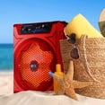 thumbnail image 3 of QFX Bluetooth Battery Powered Portable PA Speaker- Red, 3 of 3