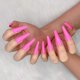 thumbnail image 2 of 24 Uds. De uñas postizas brillantes de bailarina de Color puro, color nude profundo, ataúd largo, puntas postizas para manicura para mujeres y niñas, 2 of 6