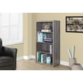 thumbnail image 2 of Atlin Designs 4 Shelf Bookcase with Adjustable Shelf in Dark Taupe, 2 of 5