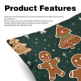 thumbnail image 2 of Gingerbread Man Throw Pillow Inserts Set Covers of 2 Decorative Velvet Throw Pillows with Unique Patterns - 16x16, 18x18, 20x20 Inches for Home Decor and Gifts, 2 of 6