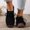 Black, variant on Women Contrast Patchwork Toe Lace up Soft Sole Casual Shoes All Season Lightweight Comfy Daily Walking Leather Flats Orange 7(38)