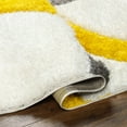 thumbnail image 4 of Mark&Day Area Rugs, 5x7 Sanders Modern Shag Saffron/Medium Gray Area Rug, Yellow Grey Ivory Carpet for Living Room, Bedroom or Kitchen (5'3" x 7'), 4 of 6